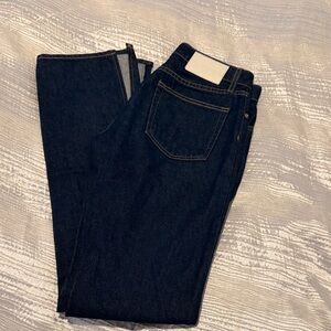 GRLFRND Women’s Dark Indigo Slit Boot cut Jeans